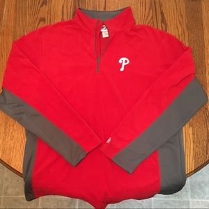 Majestic Philadelphia Phillies Red Quarter-Zip